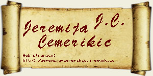 Jeremija Čemerikić vizit kartica